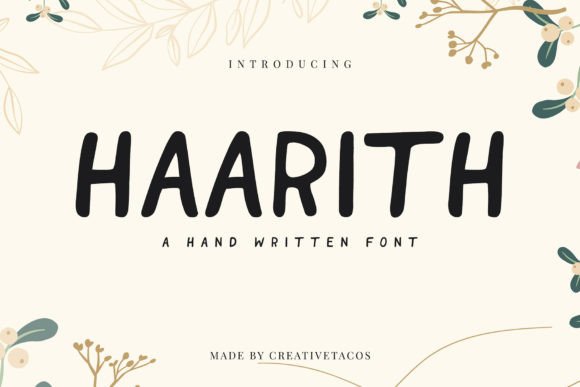 Haarith Font: A Fresh Take on Handmade Style