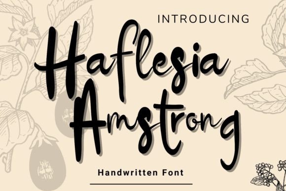 Haflesia Amstrong Font: Bold Handwritten Character