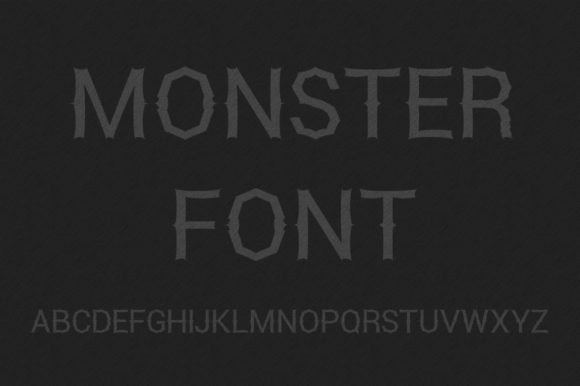 Monster Font with Black Background: A Modern Display Typeface for Bold Projects