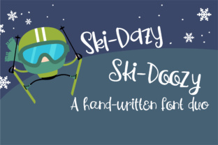 PN Ski-Doozy & Ski-Dazy: A Handwritten Font Duo for Creative Harmony
