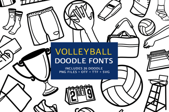 Volleyball Doodle Font: Energetic Design for Active Brands